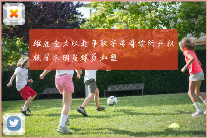 雄鹿全力以赴争取字母哥续约并积极寻求明星球员加盟